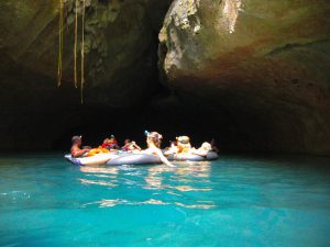 Belize cave tubing river float