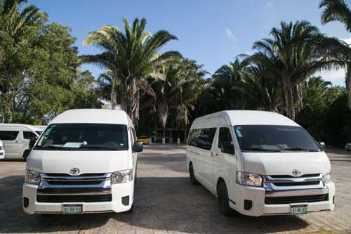 Costa Maya Chacchoben Excursion vans